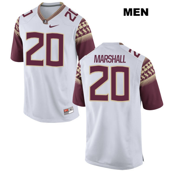 Men's NCAA Nike Florida State Seminoles #20 Trey Marshall College White Stitched Authentic Football Jersey FKV7269JC